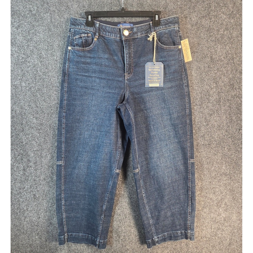 Democracy Ab solution Skyrise Barrel Leg Jeans Womens 10 Blue Cotton NWT
